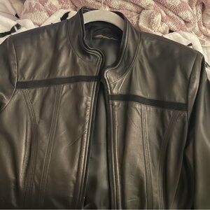 Vera Pelle “ made in Italy” black  Leather Jacket genuine, real leather